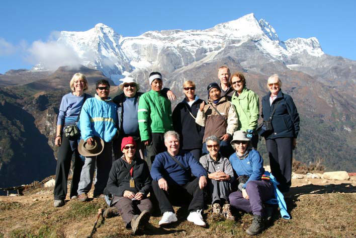 Teresa, Lahar, Mark, Khaji, Barbera, Dorje, Geoff , Janet, Christine’s Helen, Des, Neola and Lyn