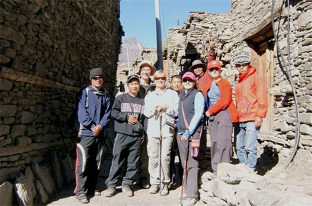 The  gang at Manang's old village